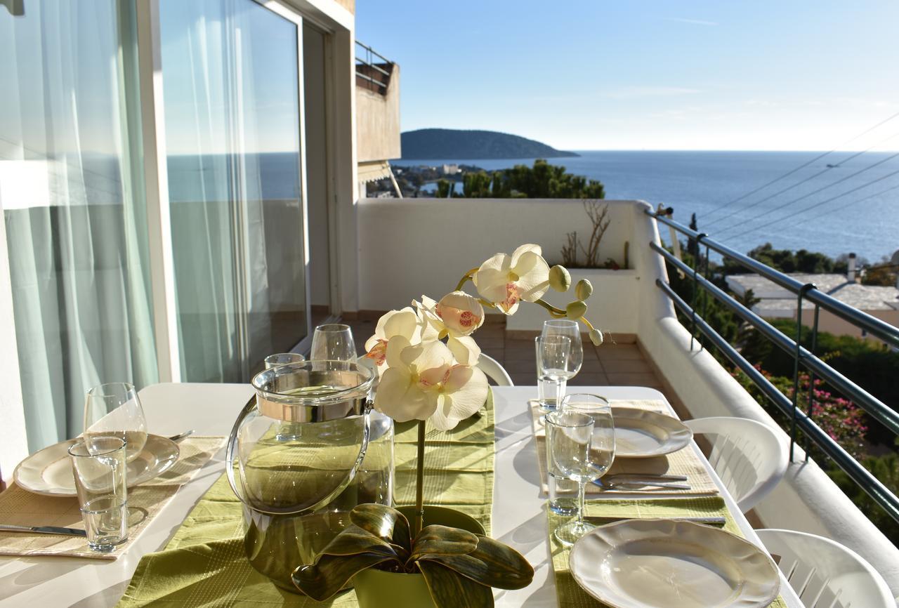 El Mar, 2 Bdr Seaview Apartment, 7 Min From Beach Lagonisi Dış mekan fotoğraf
